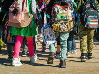 Sandy elementary school students