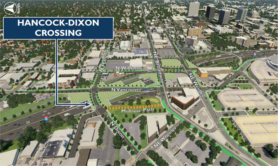 Aerial: A new Hancock-Dixon crossing.