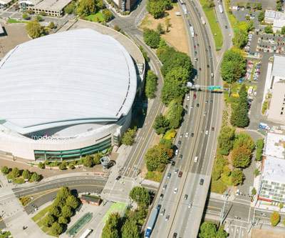 Aerial photo: Rose Quarter