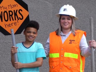 Worker and son